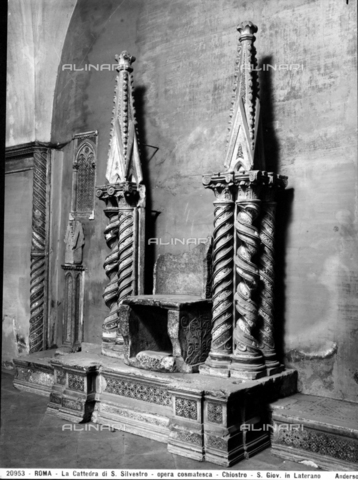... with spiral columns and seat dating from the classic age, ...