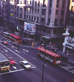 Avenida street scene from hotel window