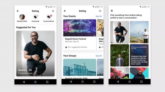 Decolla Facebook Dating, il Tinder di Menlo Park: primi test in Colombia