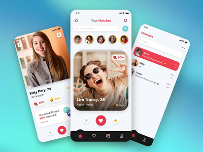 Dating Experience - Interaction animation app branding cards dating design graphic design illustration interaction logo ui ux vector