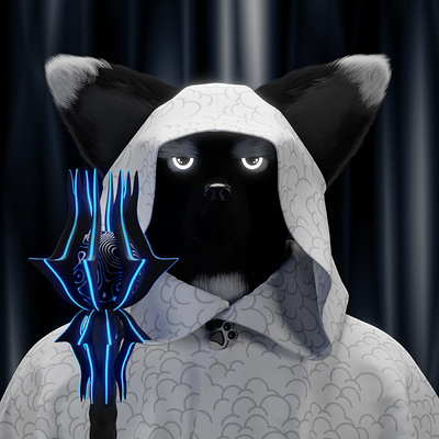 Air mage 3d 3d model air blender cape character cloak clothing collection design fox fur illustration mage magic modeling nft saga staff wizard