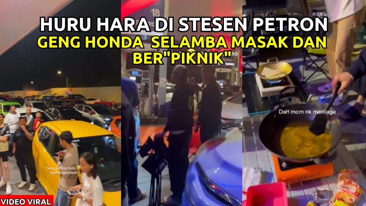 GENG KONVOI HONDA BUAT HAL DI STESEN MINYAK PETRON GENTING HIGHLAND