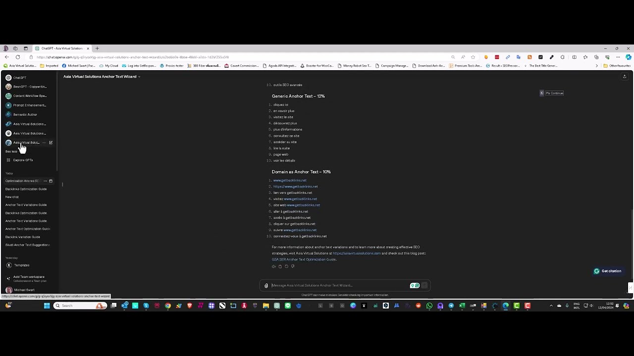 How to use the Asia Virtual Solutions - Ai Anchor Text variation tool