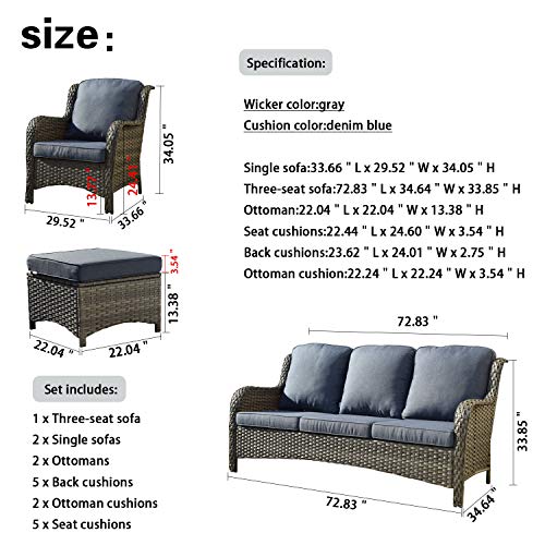 4-Piece Patio Furniture Sets Clearance in Patio & Garden, Outdoor Wicker  Sofa Rattan Chair Garden Conversation Set for Backyard with Two Single  Sofa, One Loveseat, Tempered Glass Table, Q8582 - Walmart.com