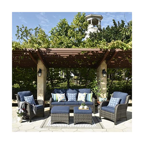 4pcs Patio Outdoor Furniture Sets Clearance Rattan Wicker Table and Chairs  Set 