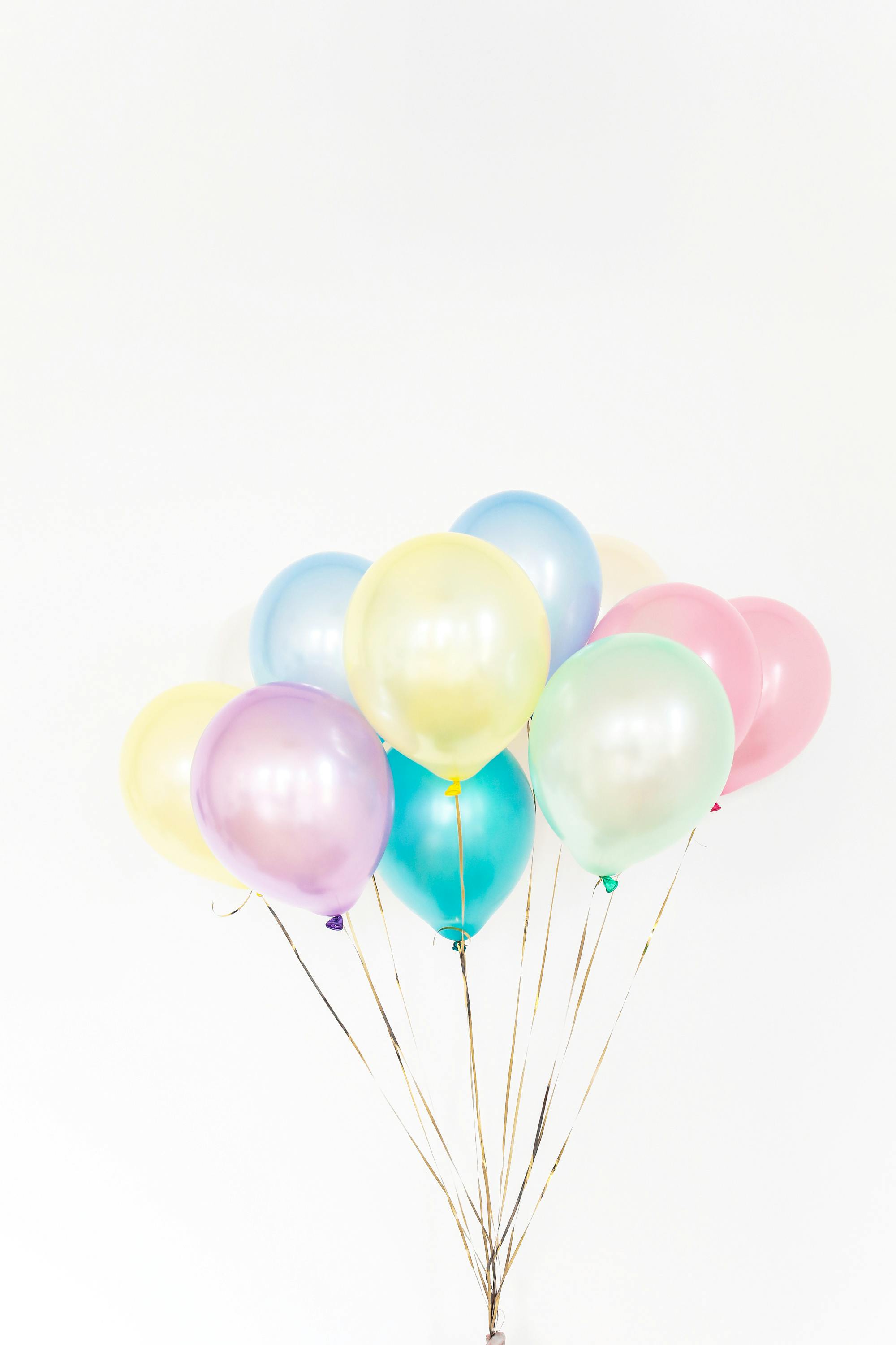 pastel colored balloons