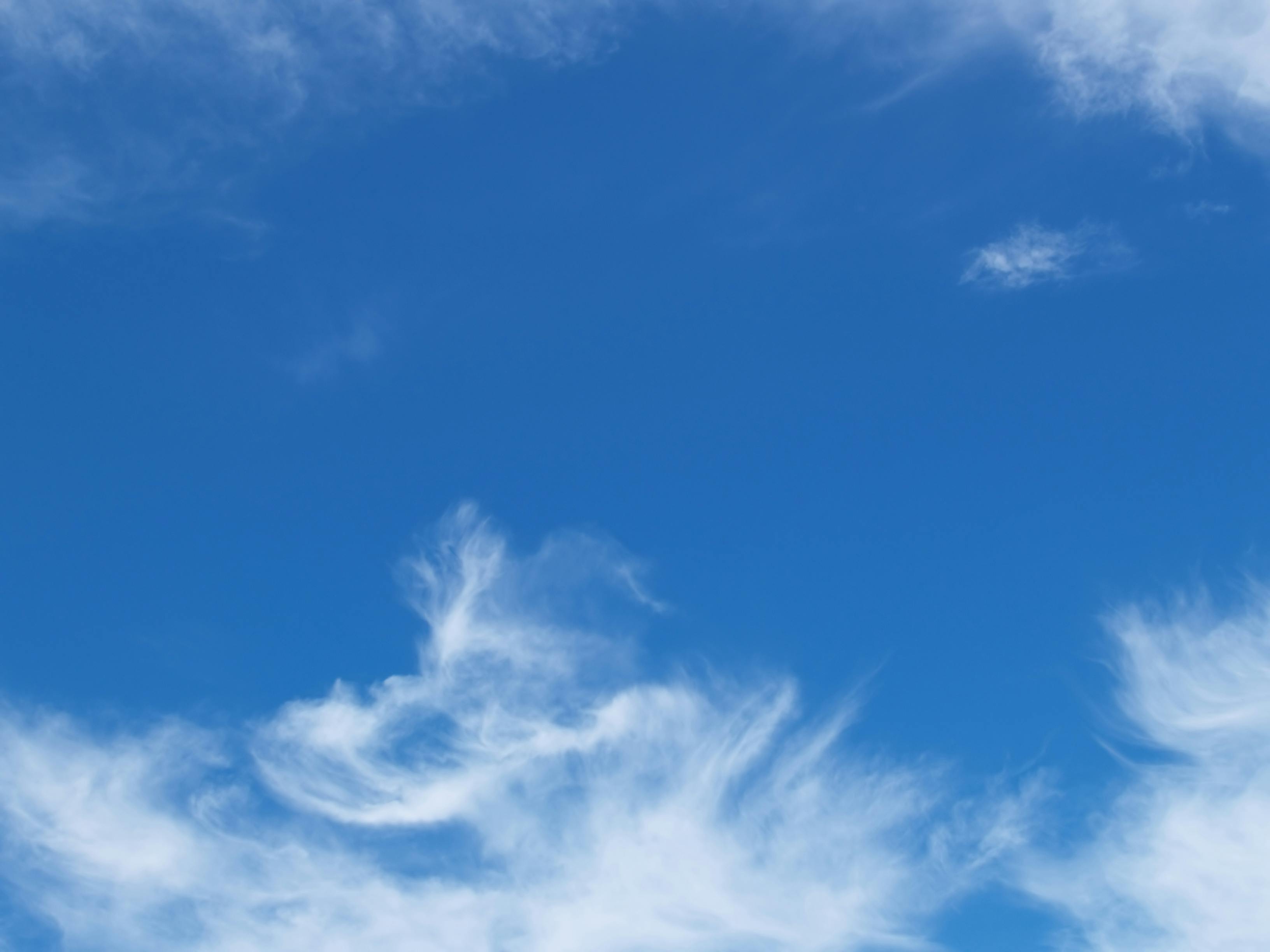 white and blue cloudy sky