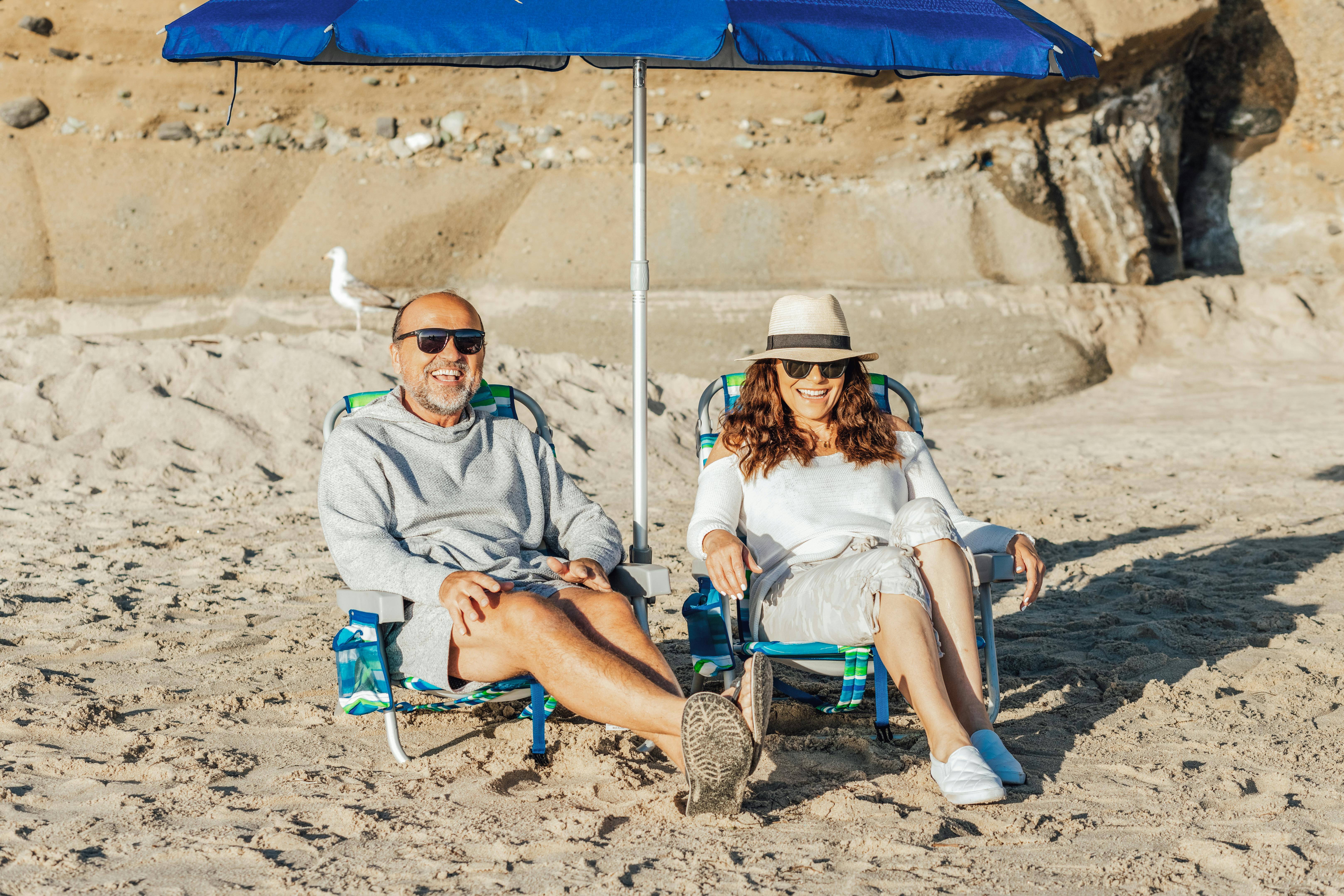 a couple spending their summer at the beach