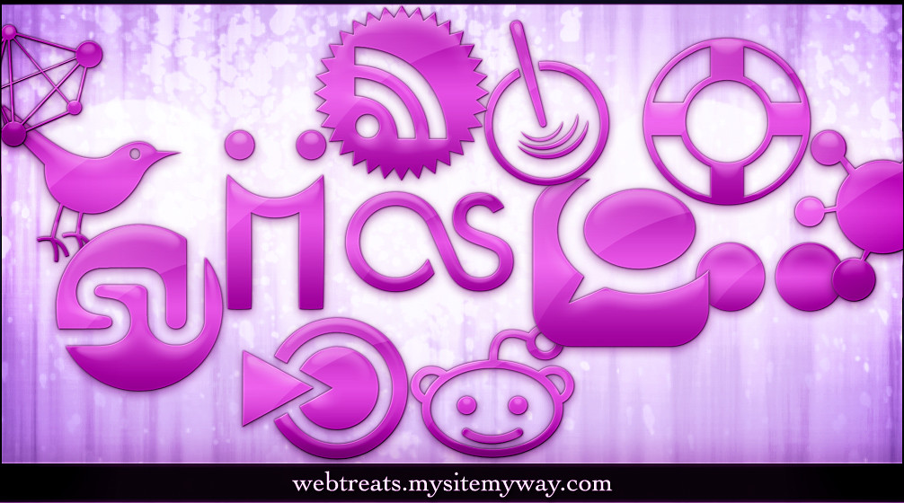 Webtreats Pink Jelly Social Networking Icons