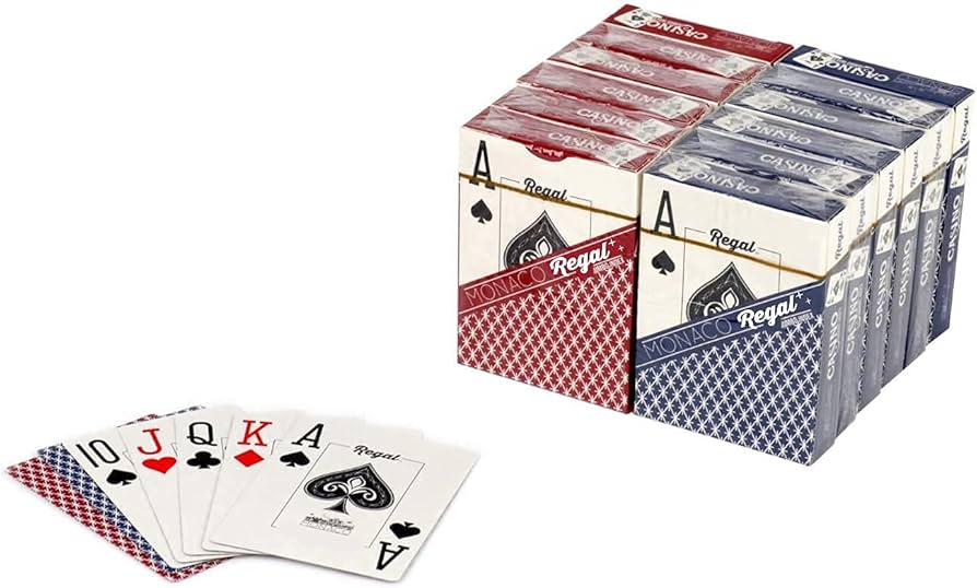 Amazon.com: Regal Games - Bulk Playing Cards -2 Sets of 6 -Red and Blue -12 Pack -Poker Size, Jumbo Index -for Blackjack, Euchre, Canasta Card Game -Perfect for Large Events, Bulk Purchasing :