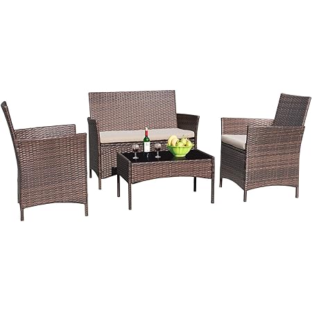 White Resin Wicker Patio Furniture Clearance 