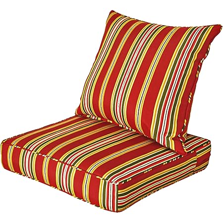 Hampton Bay Fenton 24.75 x 22.5 Outdoor Lounge Chair Cushion in Standard  Peacock Java-FENC7CU-SET - The Home Depot 