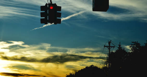 Triple light sunset cr12017darrelljbanks triple light sunset must be darrell stock pictures, royalty-free photos & images