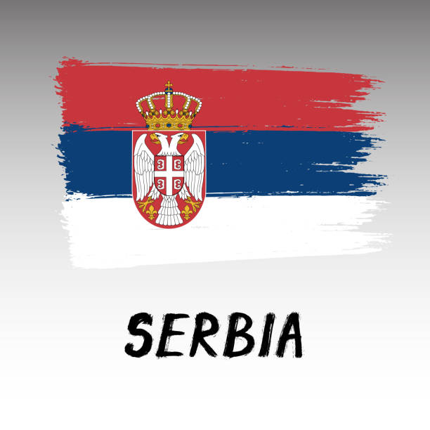 Flag Of Serbia - Grunge Flag Of Serbia - Grunge ликвидация банкротства stock illustrations