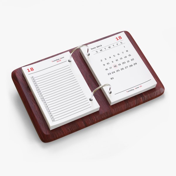 desk calendar 2019 model