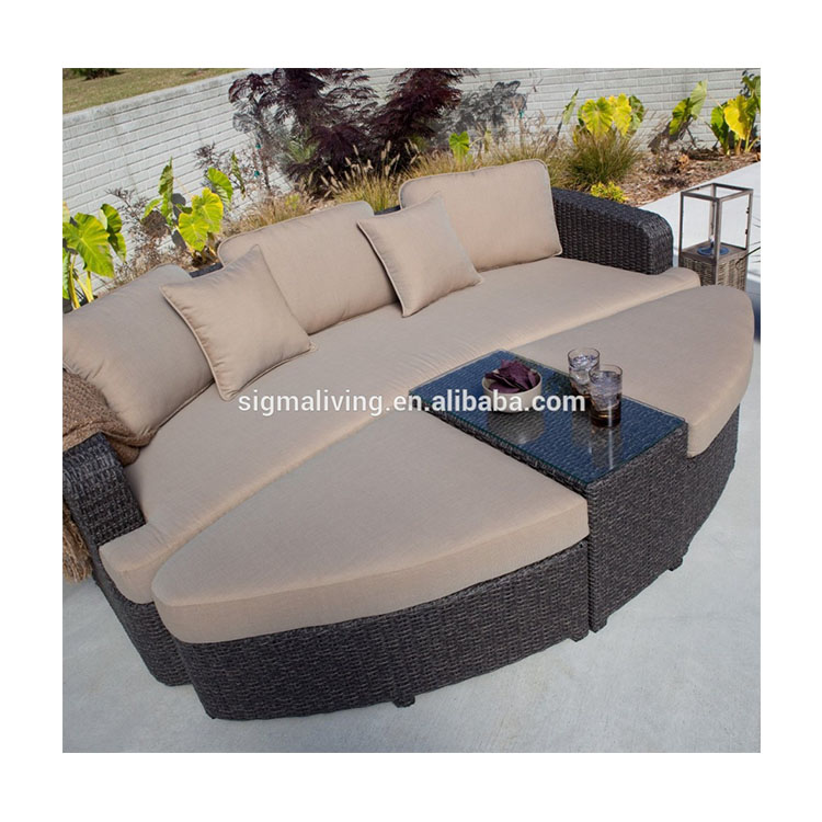 4-Piece Black Rattan Garden Furniture Sofa Set Black Sofa Wicker Weave Patio  Conservatory Luxury With Dark Grey Cushions - Walmart.com
